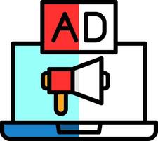 Online Advertising Vector Icon Design