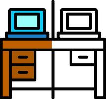 trabajo espacio vector icono diseño