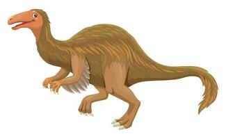 Deinocheirus dinosaur cute cartoon character vector