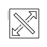 Reduce expand, resize and scale vector line icon