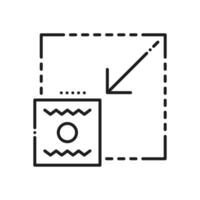 Scalability icon, resize and scale reduce expand vector