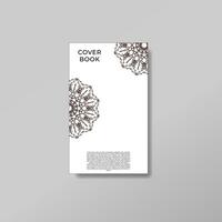 cover template with mandala flower vector
