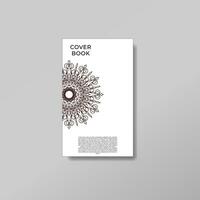 cover template with mandala flower vector