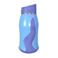 3d icoon water fles weergegeven geïsoleerd Aan de gekleurde achtergrond png