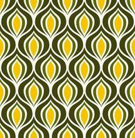 BEIGE VECTOR SEAMLESS BACKGROUND WITH YELLOW AND GREEN ABSTRACT FIGURES IN ART DECO STYLE