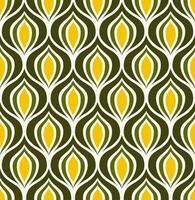 BEIGE VECTOR SEAMLESS BACKGROUND WITH YELLOW AND GREEN ABSTRACT FIGURES IN ART DECO STYLE