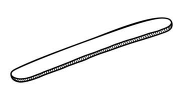 VECTOR ISOLATED ON A WHITE BACKGROUND DOODLE ILLUSTRATION OF A BLADE FOR APPLYING HOT WAX DURING DEPILATION