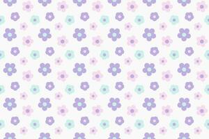 set of tiny flower vector seamless pattern
