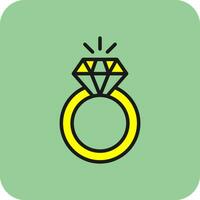 Diamond Ring Vector Icon Design