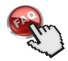 Faq button and hand cursor photo