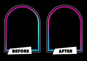 Before and After. Template background. Vector illustration.