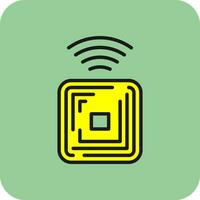 Rfid Chip Vector Icon Design