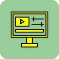 diseño de icono de vector de edición de video