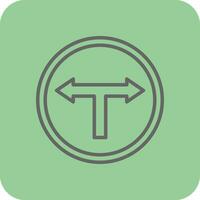 T Junction Vector Icon Design