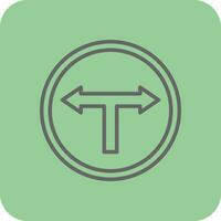 T Junction Vector Icon Design