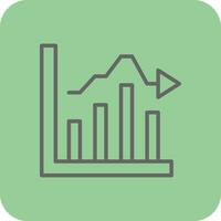 Bar Graph Vector Icon Design