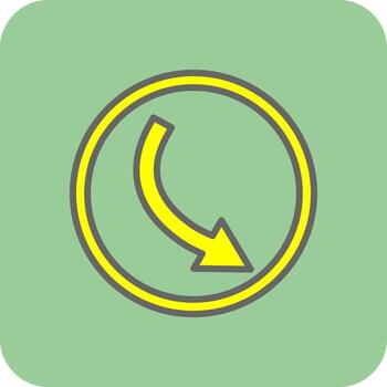 Curve Arrow Vector Icon Design