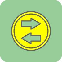 Two Way Arrow Vector Icon Design