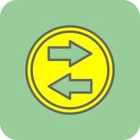 Two Way Arrow Vector Icon Design