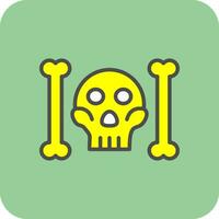 Skull And Bones Vector Icon Design