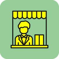 Shop Manager Vector Icon Design