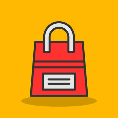 Shopping Bag Vector Icon Design