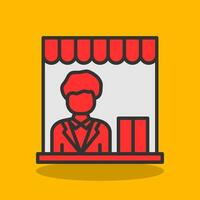 Shop Manager Vector Icon Design