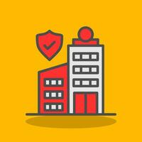 Insurance Building Vector Icon Design