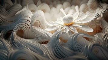 white prismatic patterns, digital art illustration, Generative AI photo