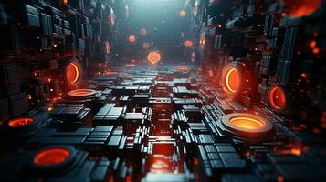 digital abstractions unleashed, digital art illustration, Generative AI photo