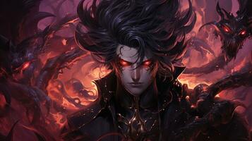demon prince, digital art illustration, Generative AI photo