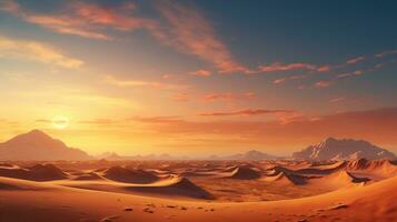 desert mirage, digital art illustration, Generative AI photo