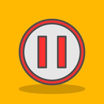 diseño de icono de vector de pausa