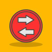 Two Way Arrow Vector Icon Design