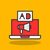 Online Advertising Vector Icon Design