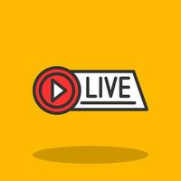 Live Streaming Vector Icon Design