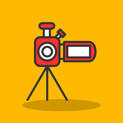 Video Camera Vector Icon Design