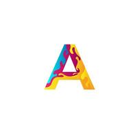 colorful letter a vector