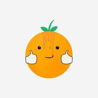 orange juice cartoon character. vector illustration