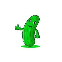 cute cactus cartoon character graphic vector design