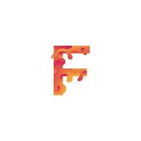 fire letter f logo vector