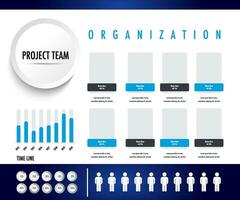 infografía para negocio organización proyecto equipo vector