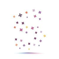 Alphabet concepts elegance letter logo and pattern with colorful confetti flowers vector