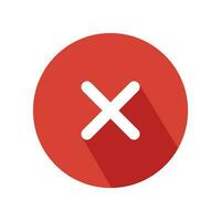 Wrong Error Red Circular Icon Vector Illustration