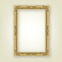 Royal golden frame photo vector