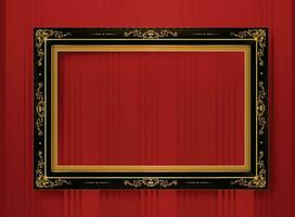 Royal golden frame photo vector