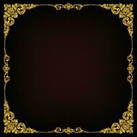Golden of Classical decorative elements in baroque style vector