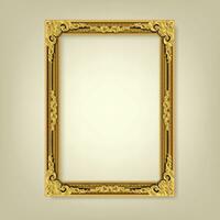 Royal golden frame photo vector