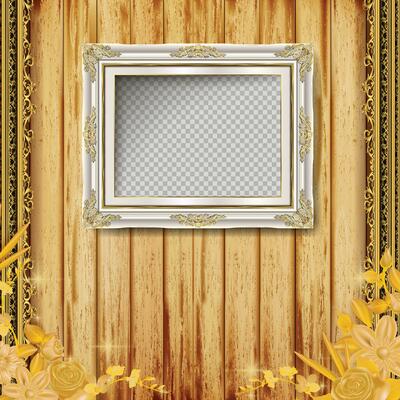 Royal art vintage frame and border, Gold photo frame with corner