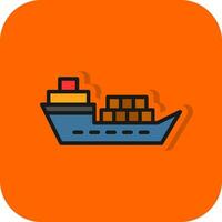 Cargo Ship Vector Icon Design